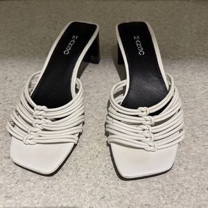 Mango Women's Cream Strappy Mules